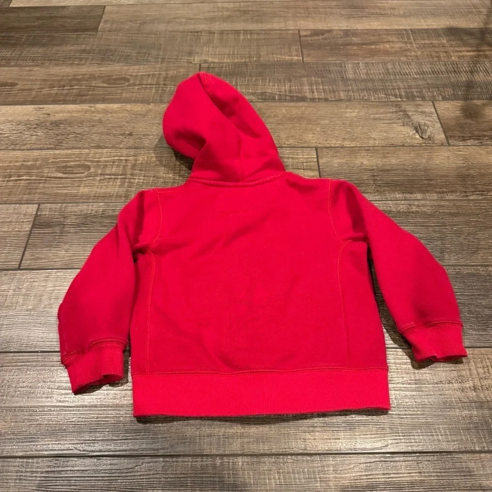 Nike Hoodie Jacket Youth 3T Red Full Zip Athletic Logo Toddler